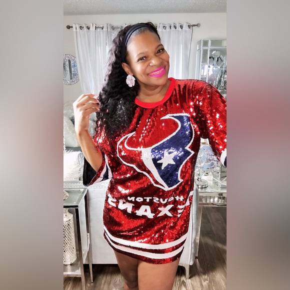 Sale‼️Houston Texans sequin dress. No discount - Picture 7 of 13